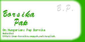 borsika pap business card